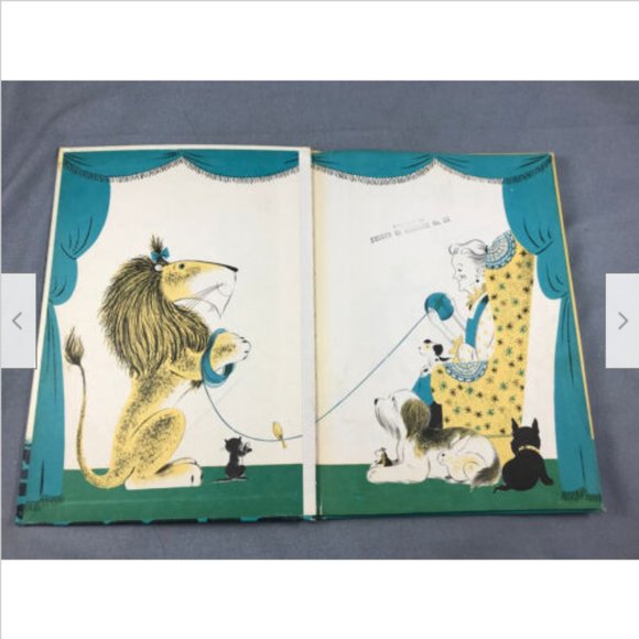 Vtg Miss Lollipop's Lion Hardcover Story Book Cute Artwork 1963 Library Edition - Picture 2 of 4